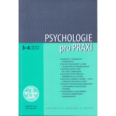 Psychologie pro praxi (2012) Ročník XLVII Číslo 3-4