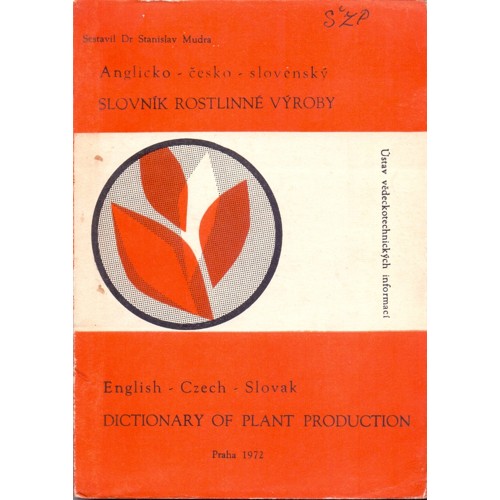 Mudra - Anglicko-česko-slovenský slovník rostlinné výroby (1972)